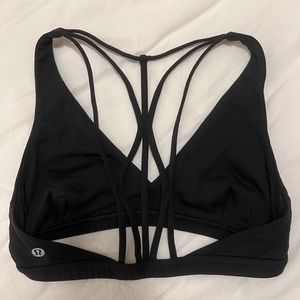 Lululemon black sports bra - strappy (size 6)